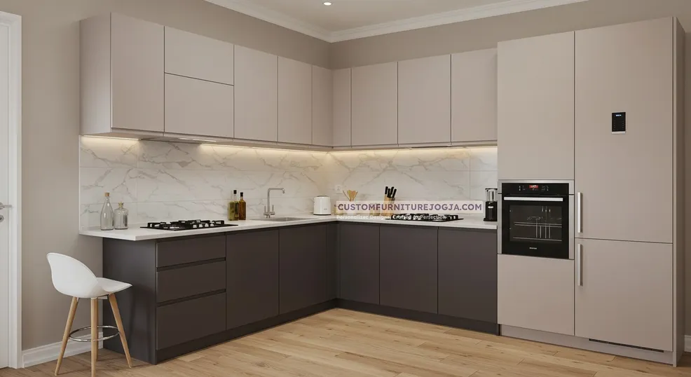 Jasa Pembuatan L shape Kitchen Set Jogja